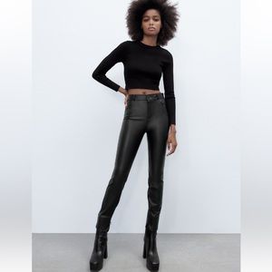Zara faux leather leggings